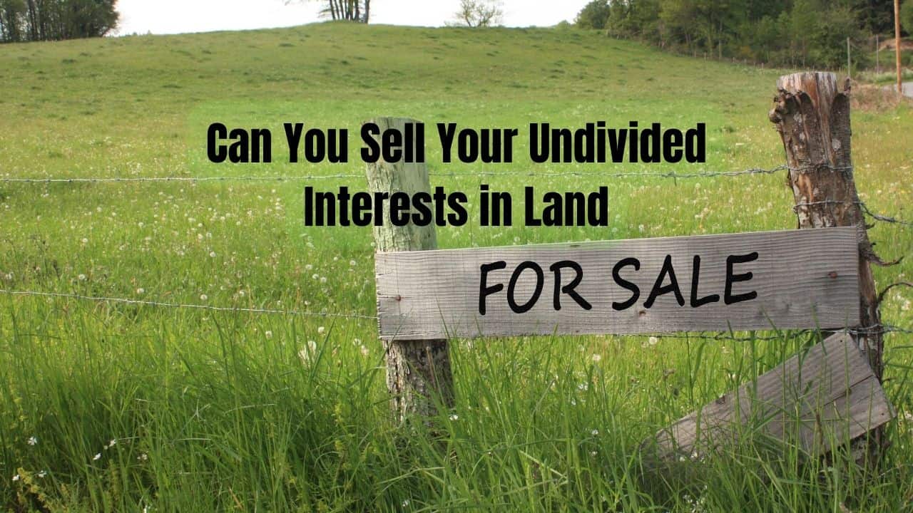 Can You Sell Your Undivided Interest in Land